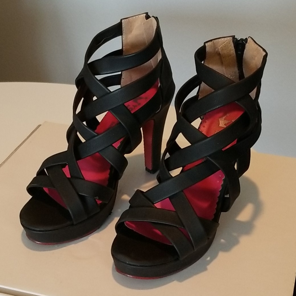Gladiator style black sandals